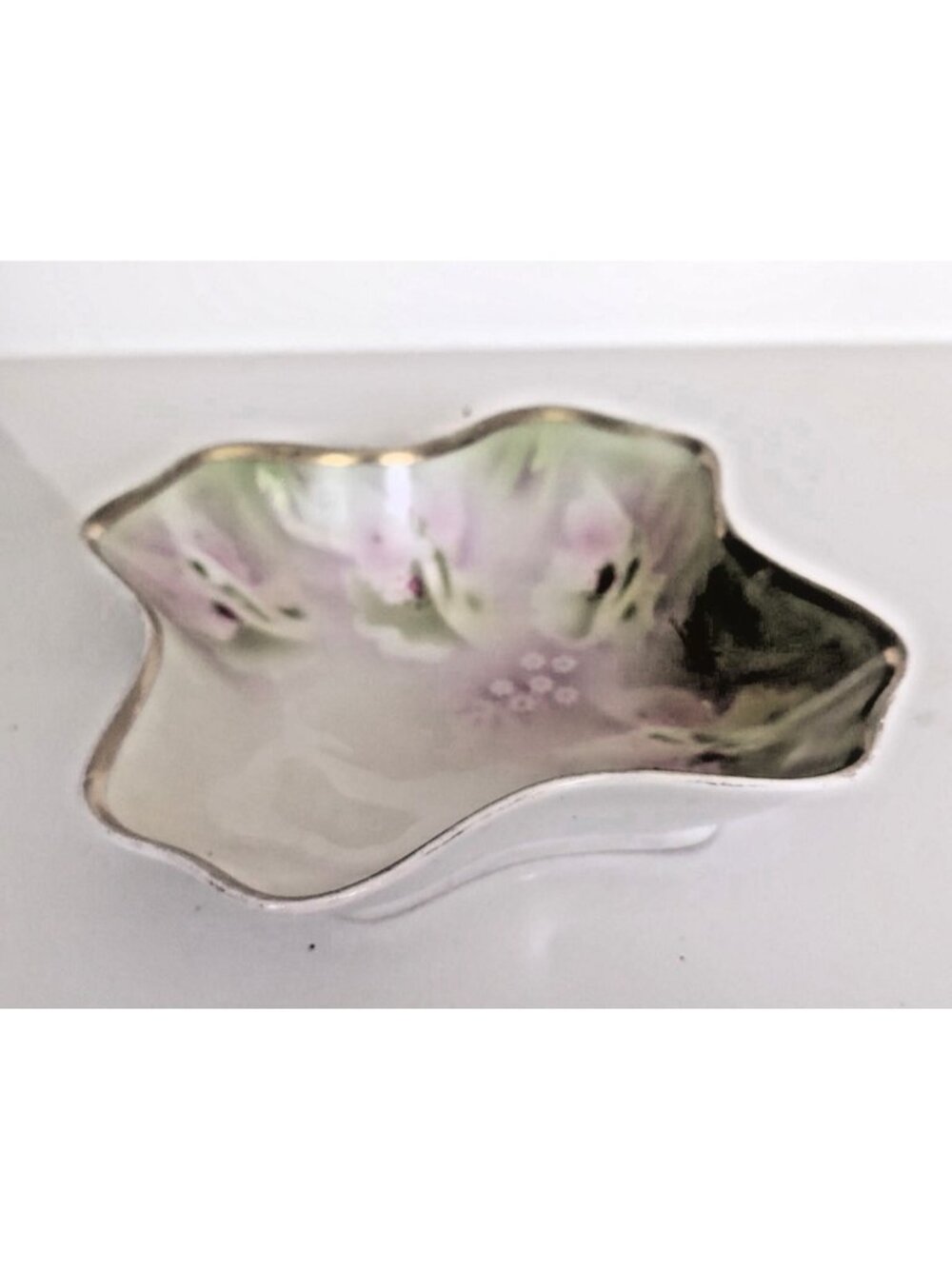 Antique Prussia Royal Rudolstadt Hand Painted Porcelain Candy Dish 7" x 7"